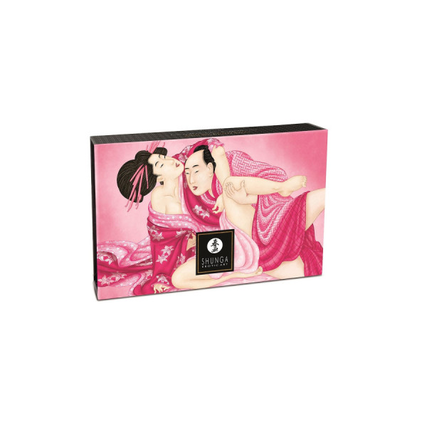 Mini Coffret poudre corporelle framboise et plumeau assorti 